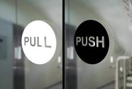 Buy Push Pull Stickers For Door Push