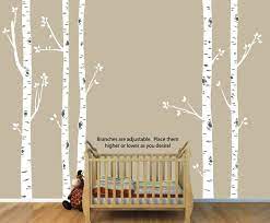 Nursery Wall Decals White Birch Tree