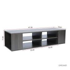 41 34 In W Oak Double L Shaped Tv Stand Fits Tv S Up To 55 In Tv