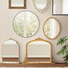 Home Decorators Collection H5mh252 Medium Ornate Arched Gold Antiqued Classic Accent Mirror 35 In H X 24 In W