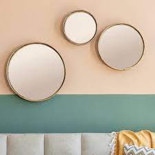 49 X 49cm Set Of 3 Round Mirrors