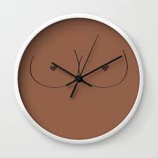 S Medium Brown Wall Clock By