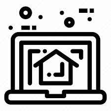 Estate Home House Laptop Plan Icon