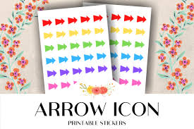 Arrow Icon Printable Stickers Graphic