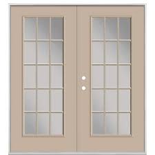 72 In X 80 In Canyon View Steel Prehung Right Hand Inswing 15 Lite Clear Glass Patio Door Without Brickmold