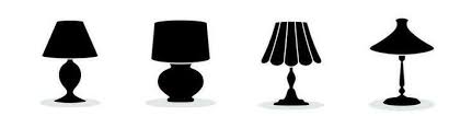 Desk Or Study Lamp Icon In Black And