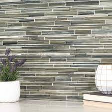 Msi Sea Glass Interlocking 11 81 In X 12 In Textured Glass Patterned Look Wall Tile 20 Sq Ft Case Seaglass