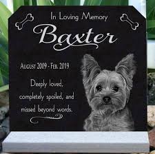 Pet Loss Memorial Stone With Custom