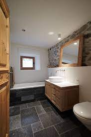 15 Small Wood And Stone Bathrooms You