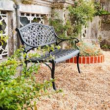 Metal Garden Bench Antique Bronze