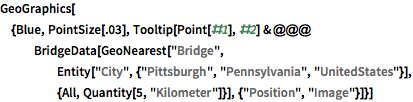 map the bridges of pittsburgh new in