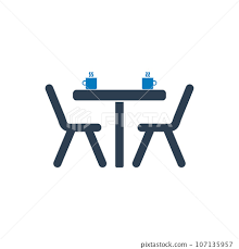 Business Meeting Place Icon With Table
