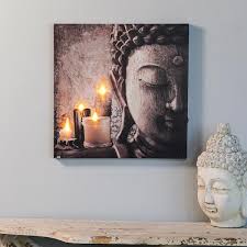 Luxenhome Zen Buddha And Candles