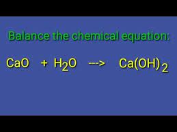 Chemical Equation Cao H2o Ca Oh 2