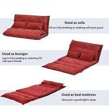 Red Polyester Upholstered Adjustable