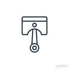 Piston Icon Thin Linear Piston Outline