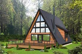House Plan With Loft A Frame Cabin Plans