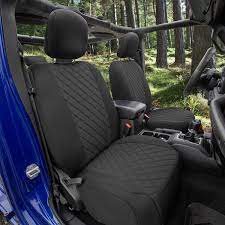 Fh Group Neoprene Waterproof 47 In X 1 In X 23 In Custom Fit Seat Covers For 2018 2023 Jeep Wrangler Jl 4dr Full Set Black