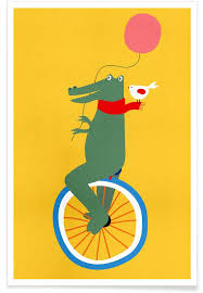 Unicycle Croc Poster Juniqe