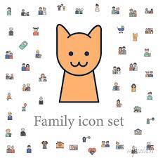 Cat Icon Family Icons Universal Set