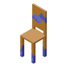 Chair Resin Icon Isometric Vector