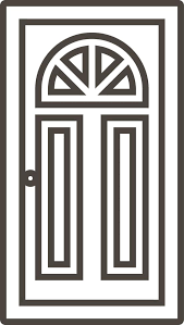 Door Icon In Trendy Outline Style