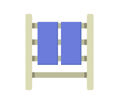 Bath Heated Towel Rail Premium Vector