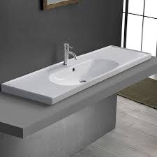 Drop In Bathroom Sink Modern Rectangular 47 Arya Cerastyle 043600 U D By Nameeks