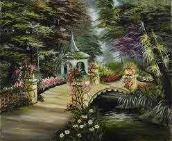 Fairy Garden Painting By Maria Berger