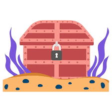 Locked Ancient Treasure Chest Concept