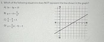 5 Which Of The Following Equations Does