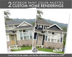 Exterior Home Paint Color Rendering