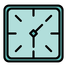 Vector Wall Clock Icon Outline Vector