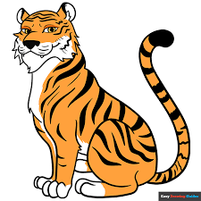 How To Draw A Tiger Really Easy