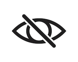 Eye Blind Sign Icon Template Black