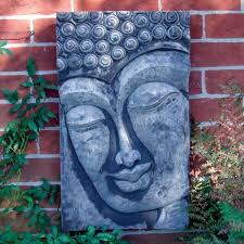 Enlightened Buddha Stone Garden Wall