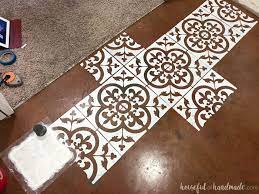 How To Paint A Floor Stencil Laundry