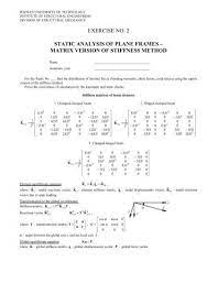 matrix version of stiffness method