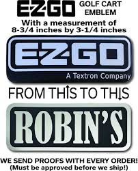 Personalized Ezgo Emblem Measuring