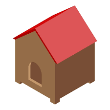 Vector Dog House Icon Isometric
