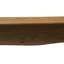 solid oak mantel beam with scalloped