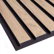 Oak Effect Wooden Slat Wall Panels