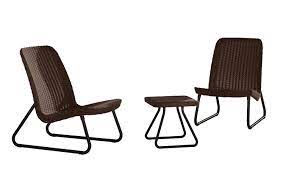 Rio Rattan Brown 3 Piece Patio Set Keter