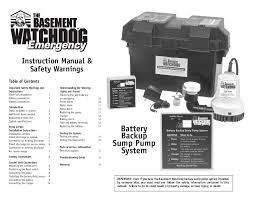 Basement Watchdog Combo Instruction Manual