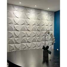 11 8 In X 11 8 In White Windmill Design Pvc 3d Wall Panels For Interior Wall Pack Of 33 Tiles 32 Sq Ft Box