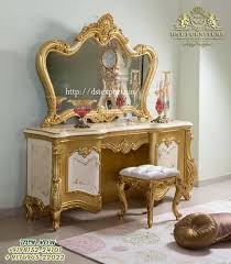 Royal White Gold Dressing Table Set