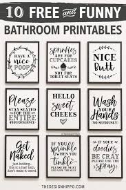 Free Bathroom Printables Set Of 10