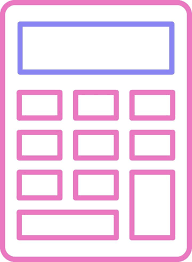 Calculator Linear Two Colour Icon