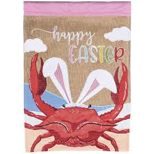 18 X 13 Happy Easter Easter Crab