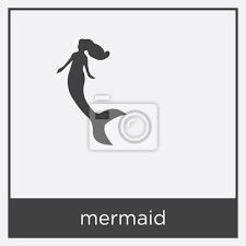 Mermaid Icon Isolated On White